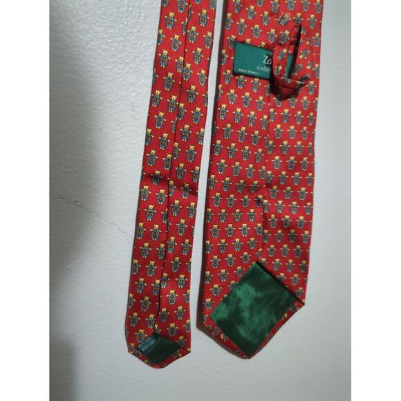 Zadi Andrews Ties Silk Neck Tie Red Bears Reine Seide‎ Made in Italy - Picture 3 of 6